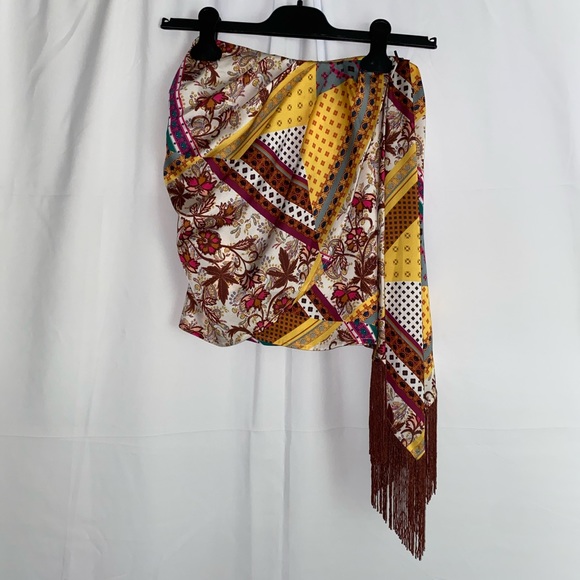 House of Harlow 1960 x Revolve Caterina Skirt in Patchwork Multi NWT - Picture 6 of 10